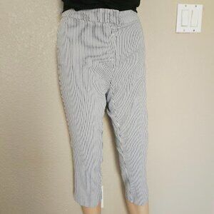 Elaine Rose Women’s  Capris Pants Striped Gray Size 12